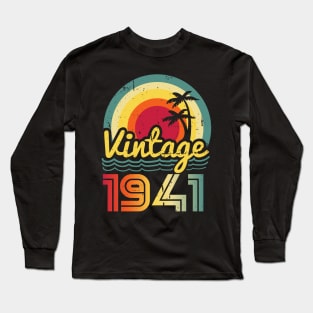 Vintage 1941 Made in 1941 82th birthday 82 years old Gift Long Sleeve T-Shirt
